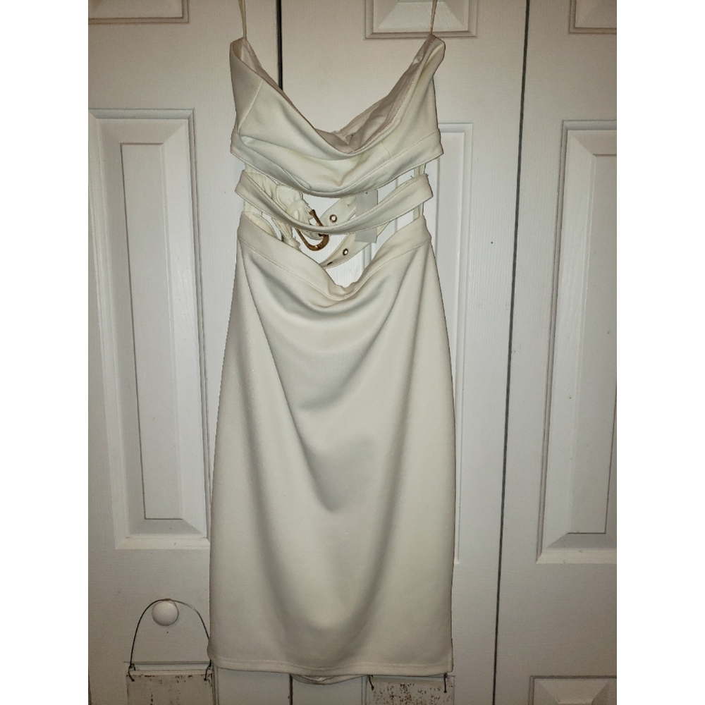 White Tube Top Dress